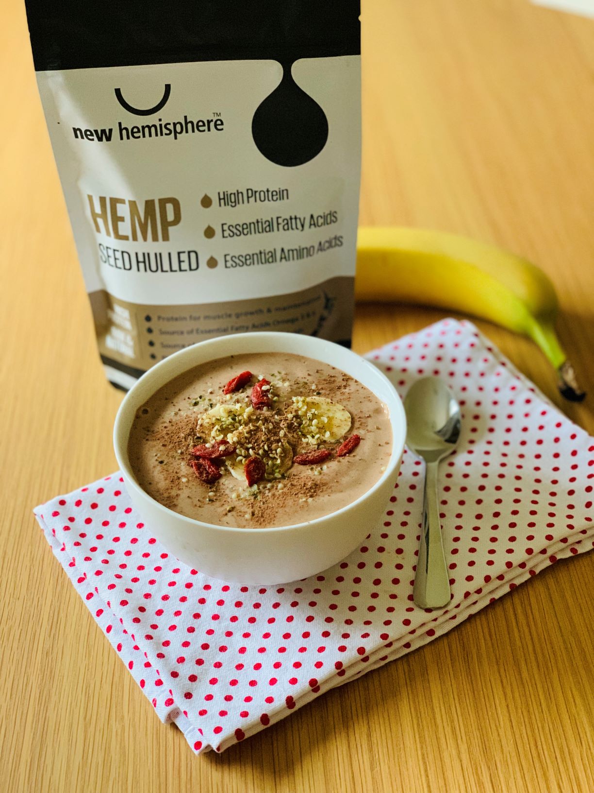 Hemp Drink Coconut Banana Hemp Smoothie Bowl