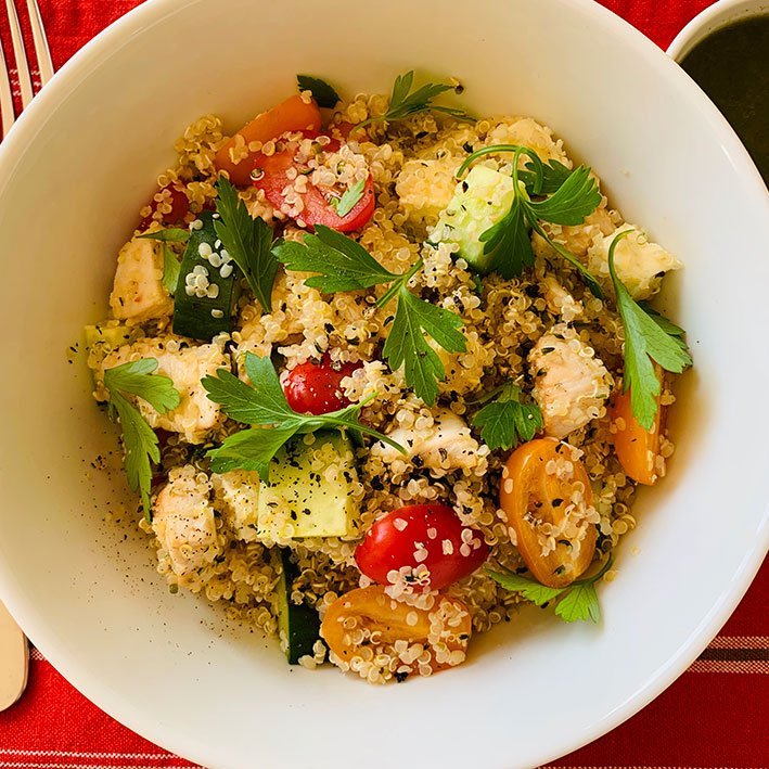 Hemp protein salad